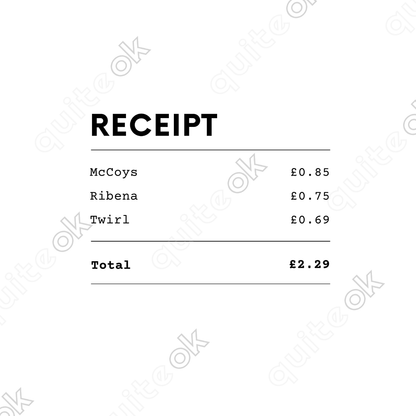 McCoys Ribena Twirl Comedy Receipt T-Shirt