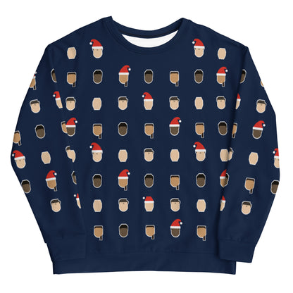 Red Dwarf Heads All-Over Print Christmas Jumper