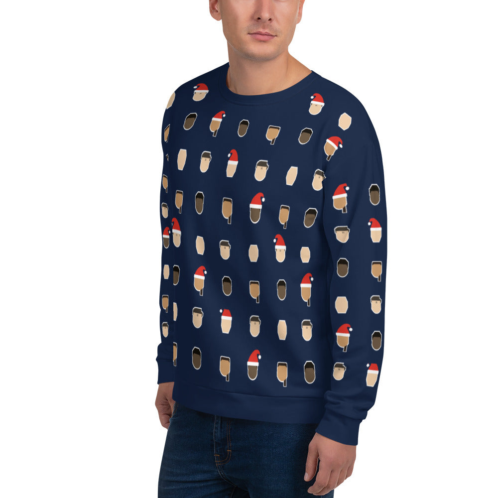 Red Dwarf Heads All-Over Print Christmas Jumper